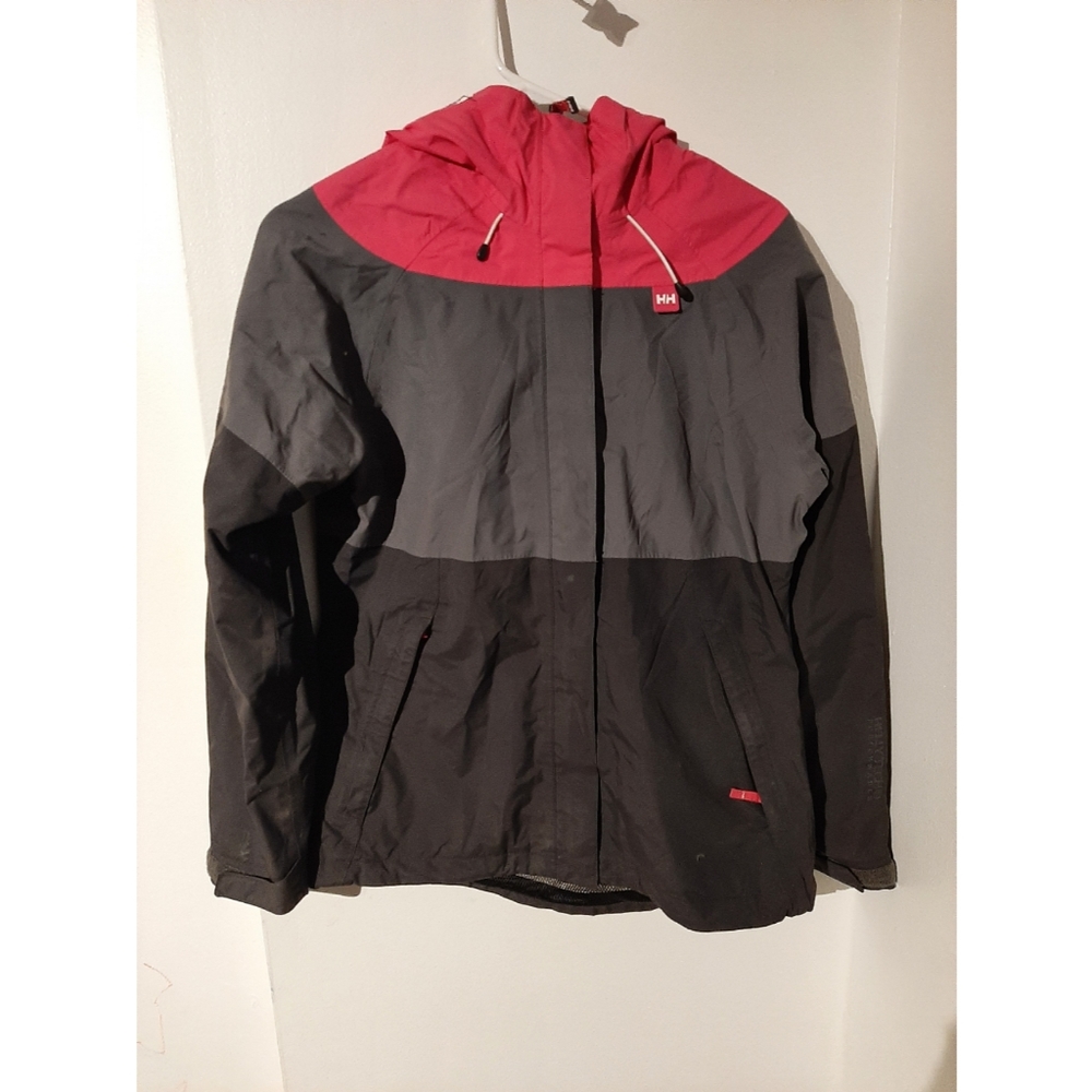 Helly hansen pink and grey coat.